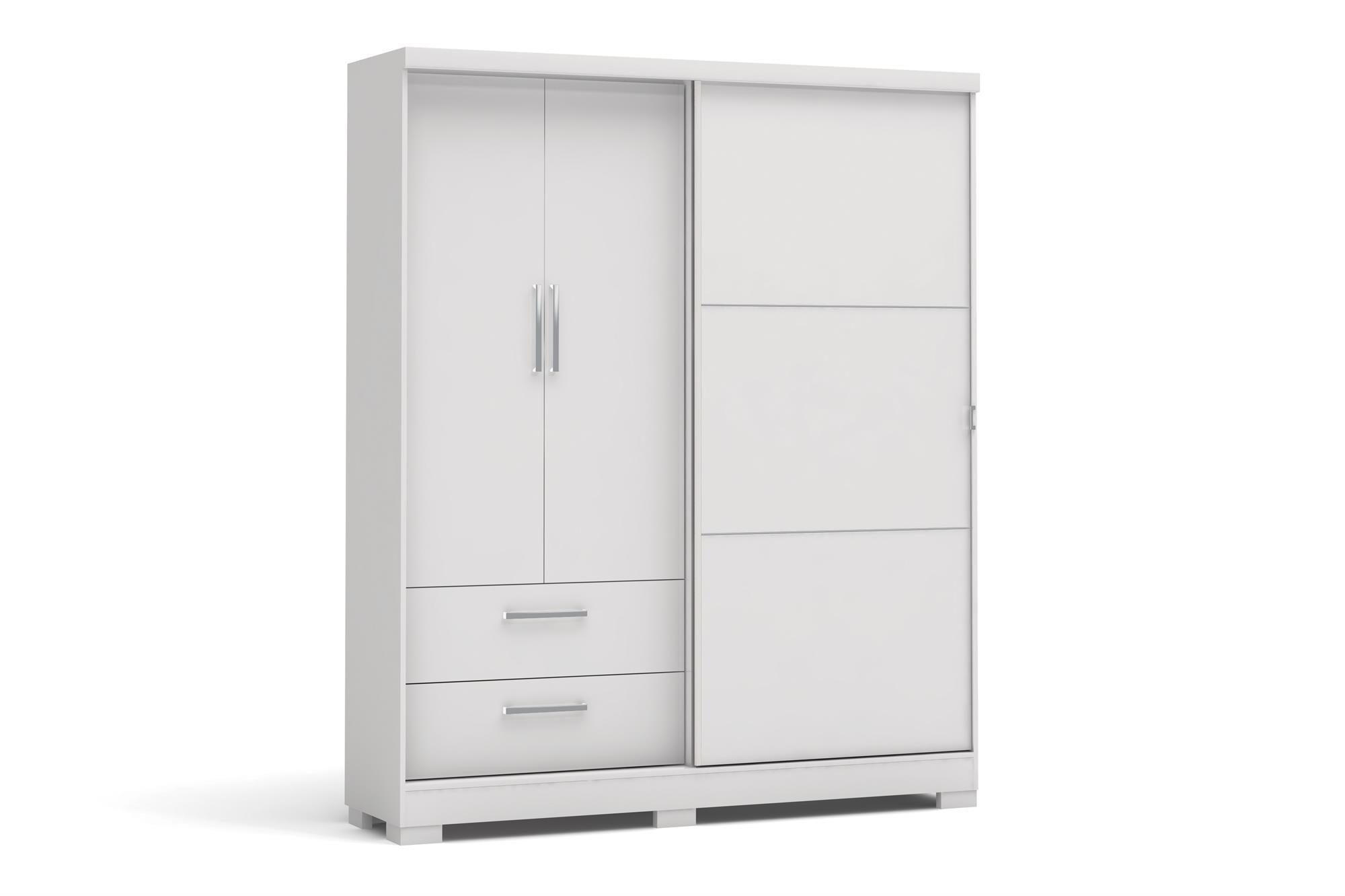 Mateo 3 Door Wardrobe -White