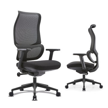 KC Furn-Ergonomic Black Office Chair with Lumbar Support