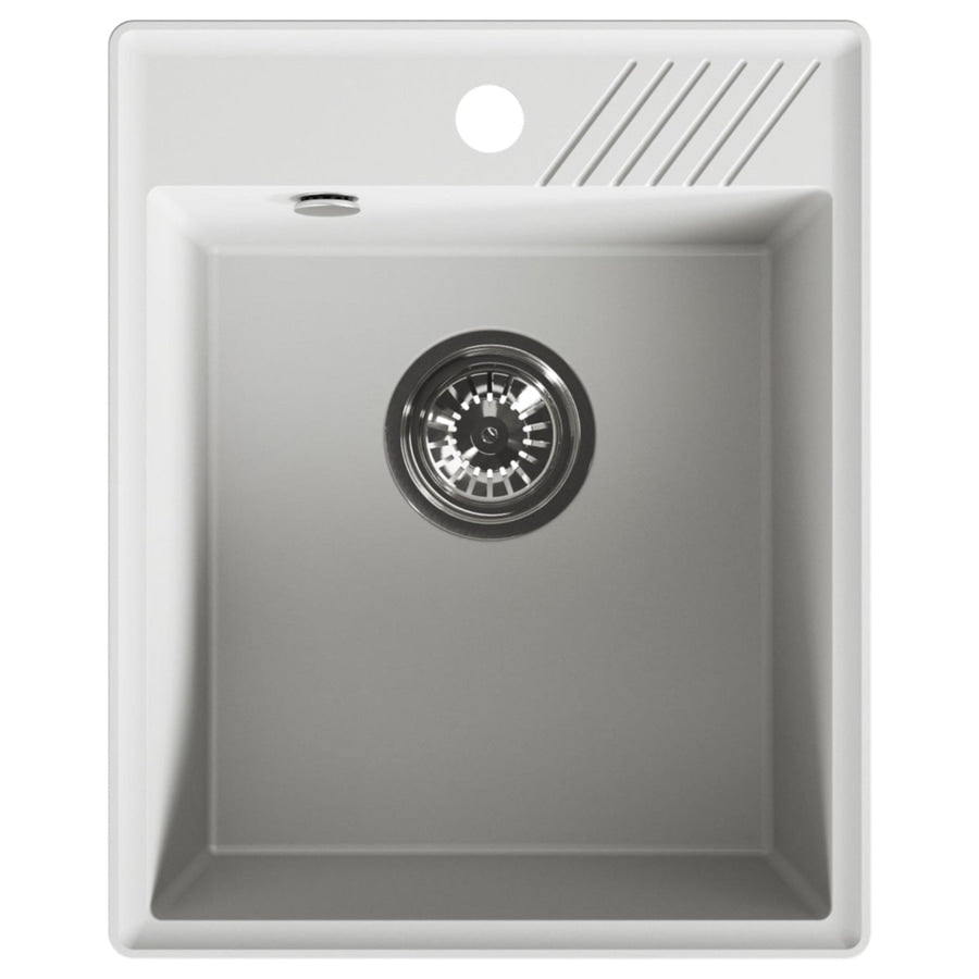 Laveo Hub 485 Granite Composite Kitchen Sink 1 Bowl - White