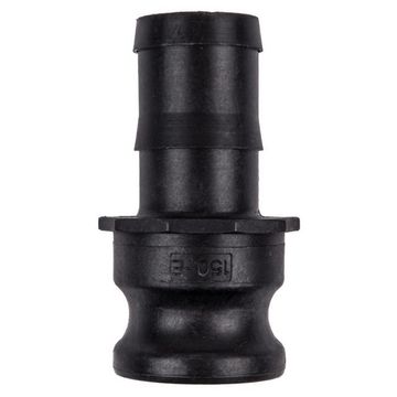 Bulk Pack x 2 Camlock PP Type E Male Adaptor x Hose Tail - 100mm
