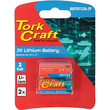 Battery Cr123A 3V Lithium  X2 Per Card (Moq 6)