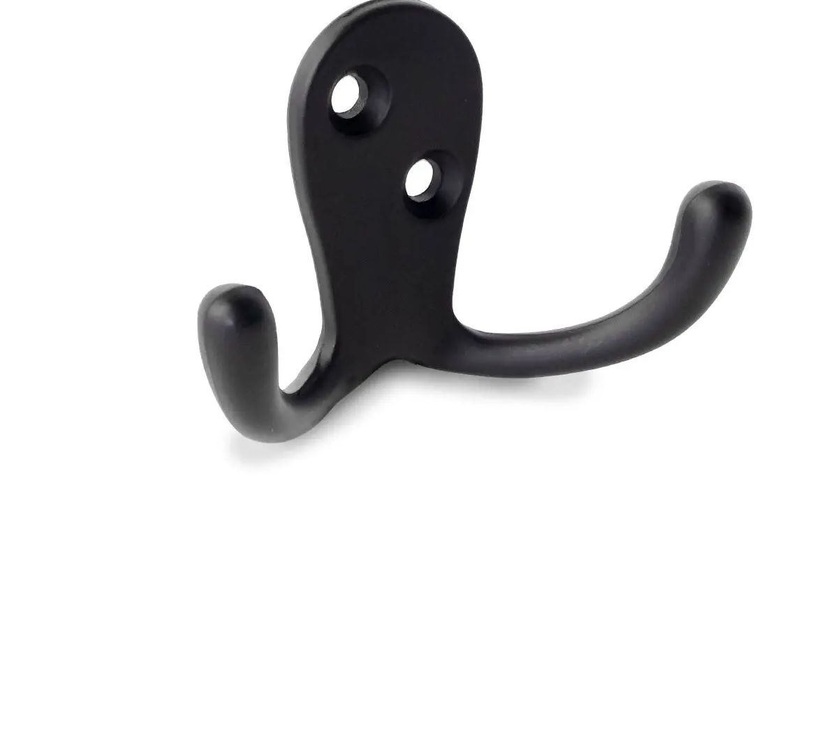 Double Coat Hook, Black (4 pack) BY WOODLY