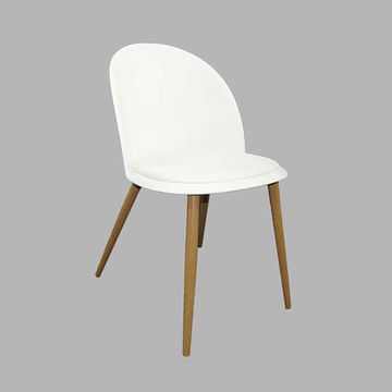 Vividitto - Maddie Chair With Velvet Cushion - White