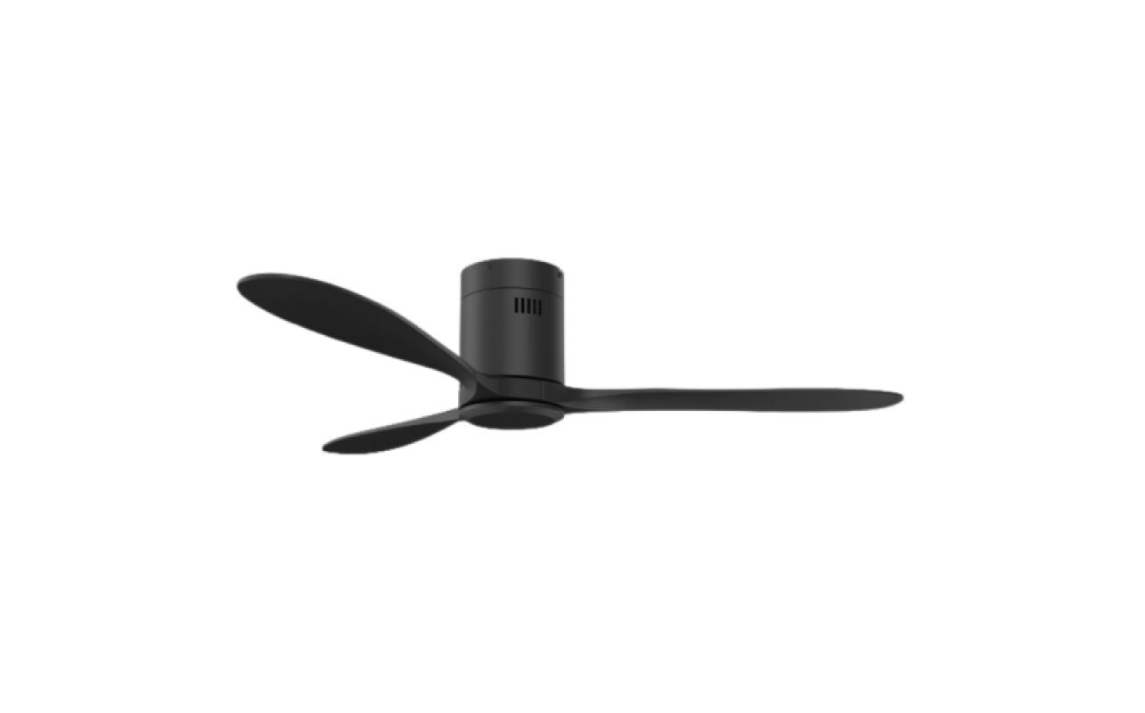 Solent Hugger Fan Black 1320mm with Remote