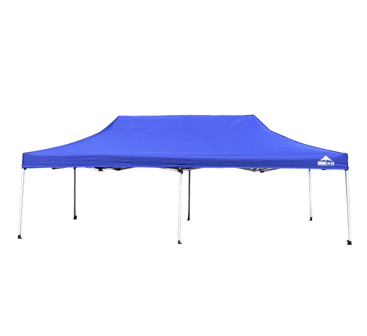 3x6m Premium Steel Gazebo White Frame - Blue
