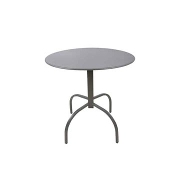 Vividitto - Round Steel Cafe Table 70cm - Brown