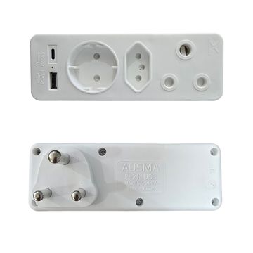 3 Way Adaptor with USB 2.0 & USB Type-C Charger