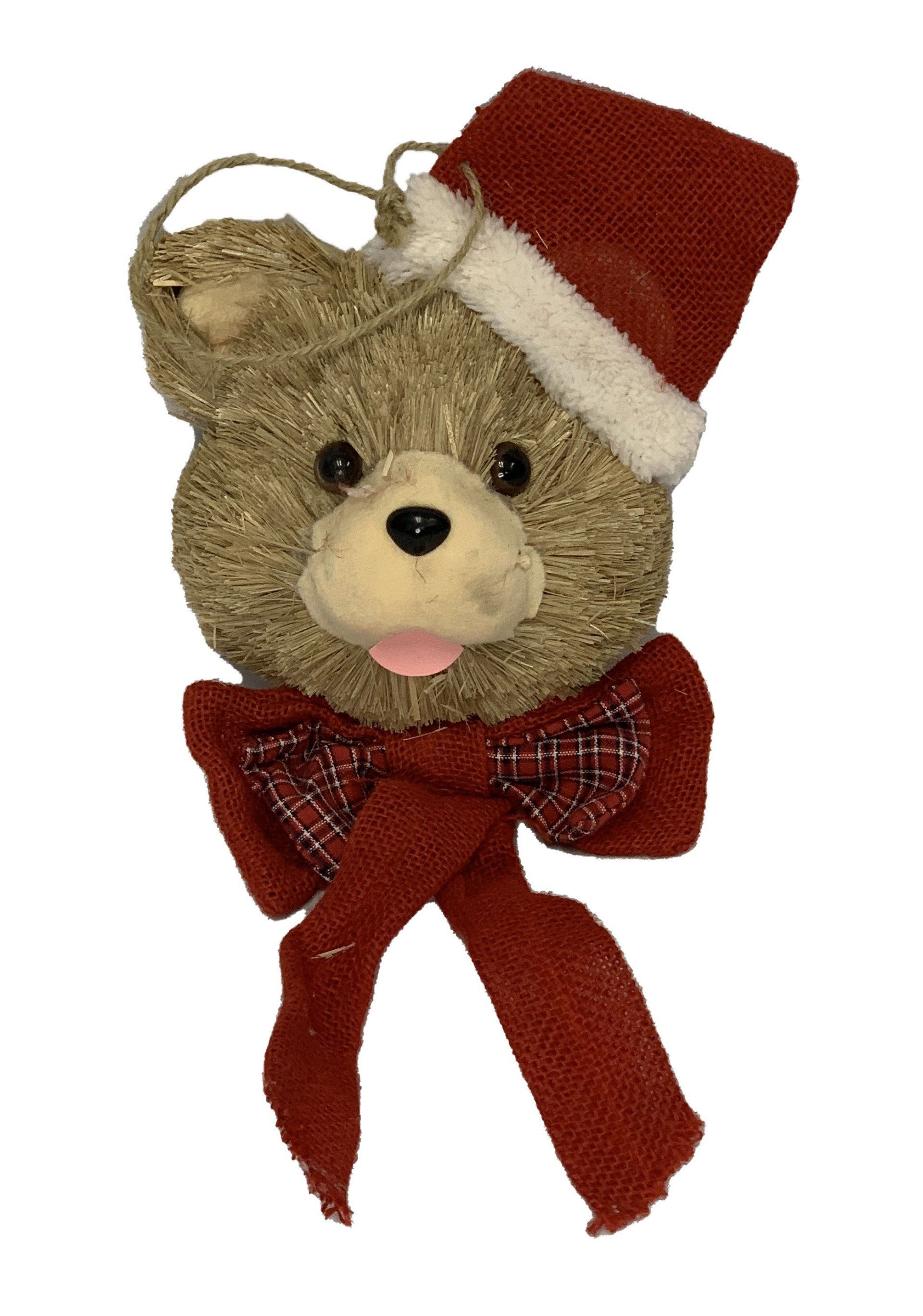 XMAS D�COR BEAR RED SCARF