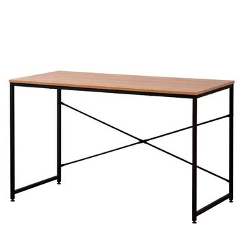 EFURN- Wooden & Black Metal Frame Office  Desk