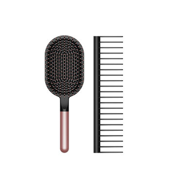Dyson® Designed Detangling Comb & Paddle Brush Kit Rose Gold