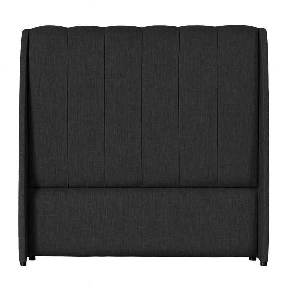 Damira Upholstered Wingback Headboard Queen Monaco-Volcanic Ash