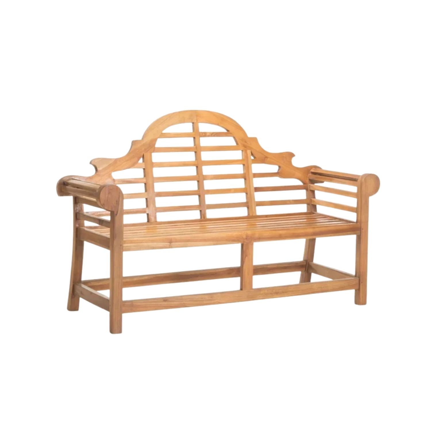 3-Seater Natural Teak Outdoor Bench