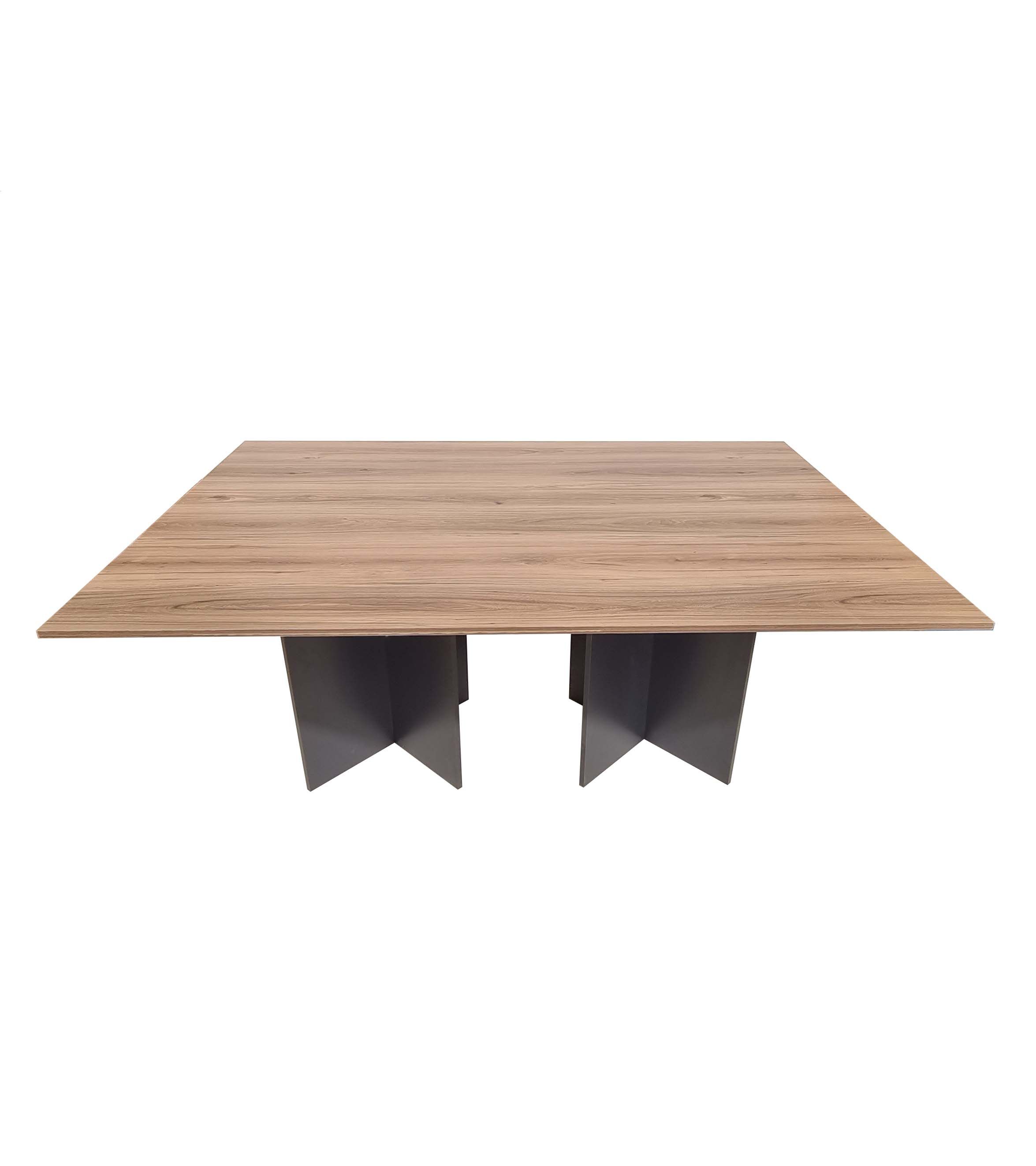 Cardiff Conference Table - Square 180cm - Sahara & Storm Grey