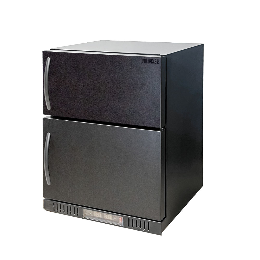 PolarCab Black Dual Fridge/Freezer