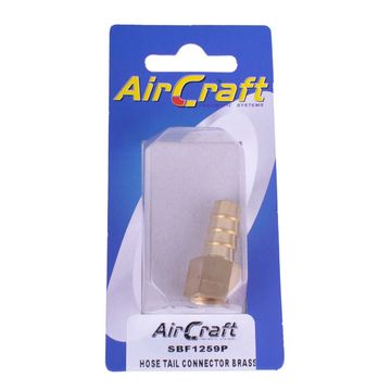 AirCraft - Hose Tail Connector Brass 1/4F x 10mm 1 Piece Pack - 2 Pack