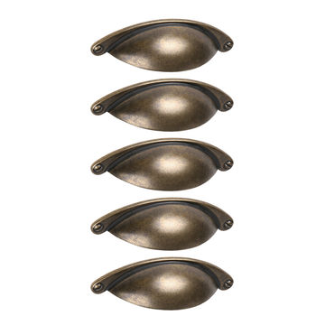 ROCO Cupboard Buttercup Handle Antique Brass 64mm ( 5 Pack )
