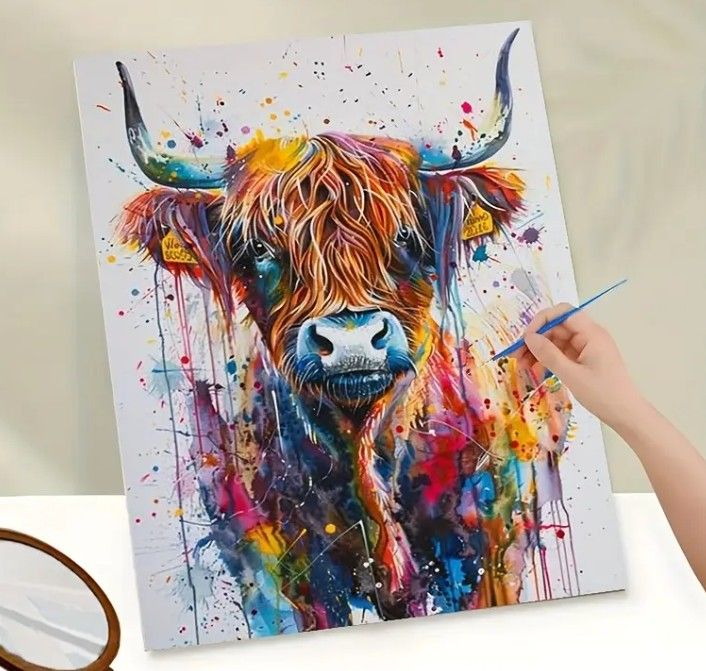 Paint By Numbers 40cmx50cm - Colorful Highland Cow