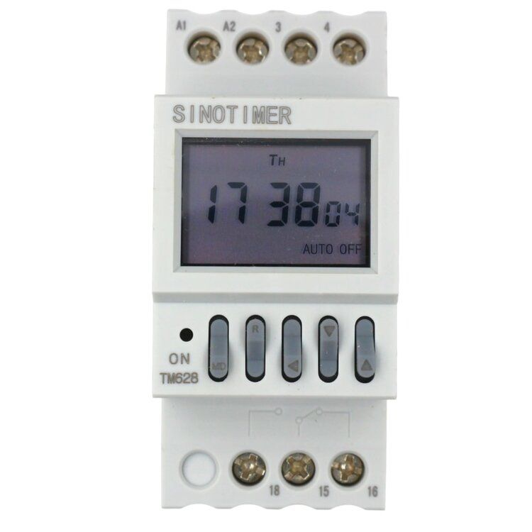 220V Repeat Cycle Timer, Programmable (220V AC, 8 Schedules, DIN Rail