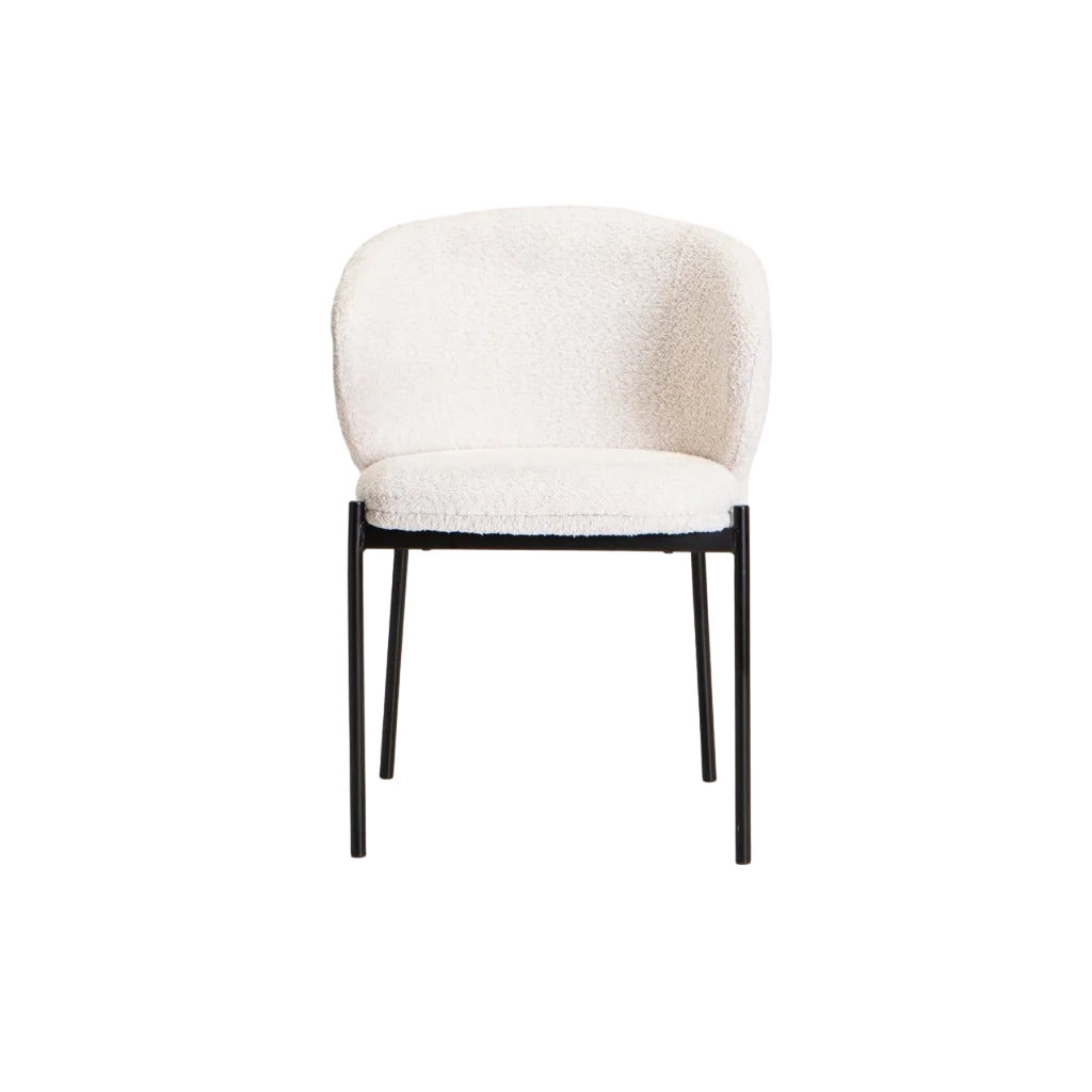 Vividitto - Lukie Fabric Dining Chair - Cream