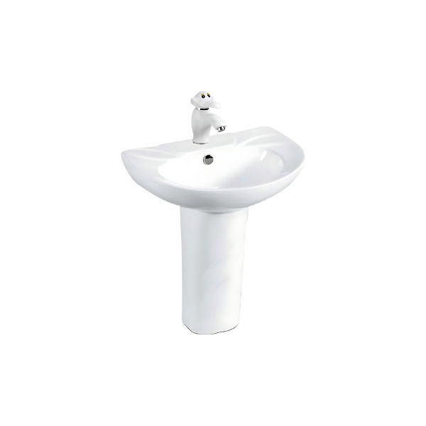JUNIOR BASIN + PEDESTAL - WHITE