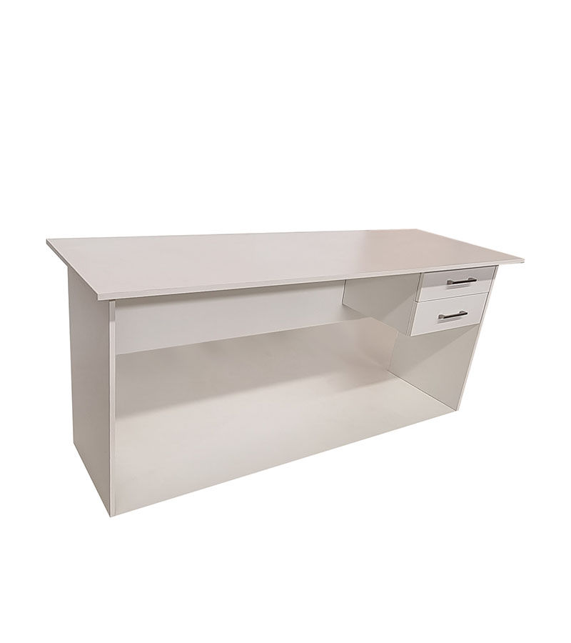 London 2 Drawer Desk 180cm - White