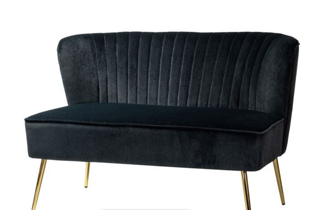 Upholstered Loveseat - Black