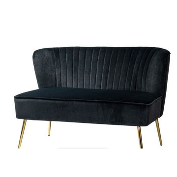 Upholstered Loveseat - Black