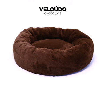 Chocolate Short-Fur Velvet Veloudo Medium 70cm IREMIA Dog Bed