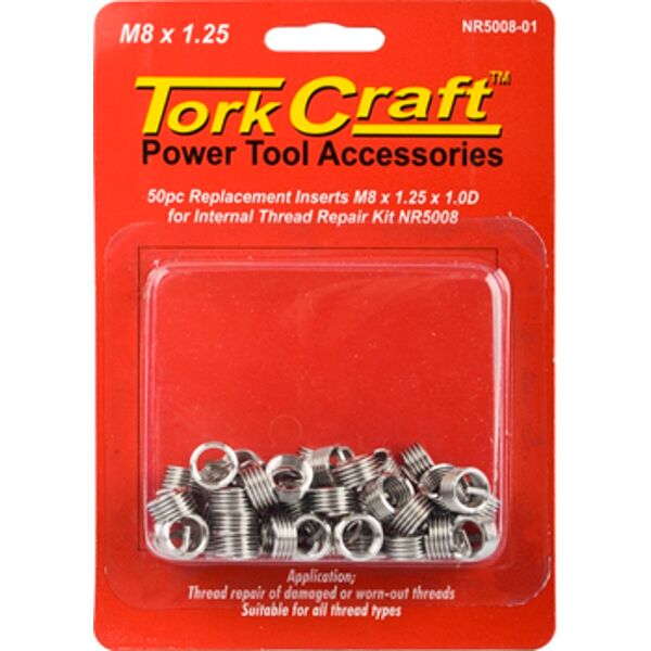 Thread Repair Kit M8 X 1.25 X 1.0D Repl. Inserts For Nr5008