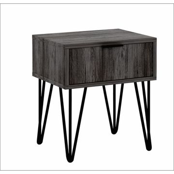 Milan Bedside Table - Charcoal
