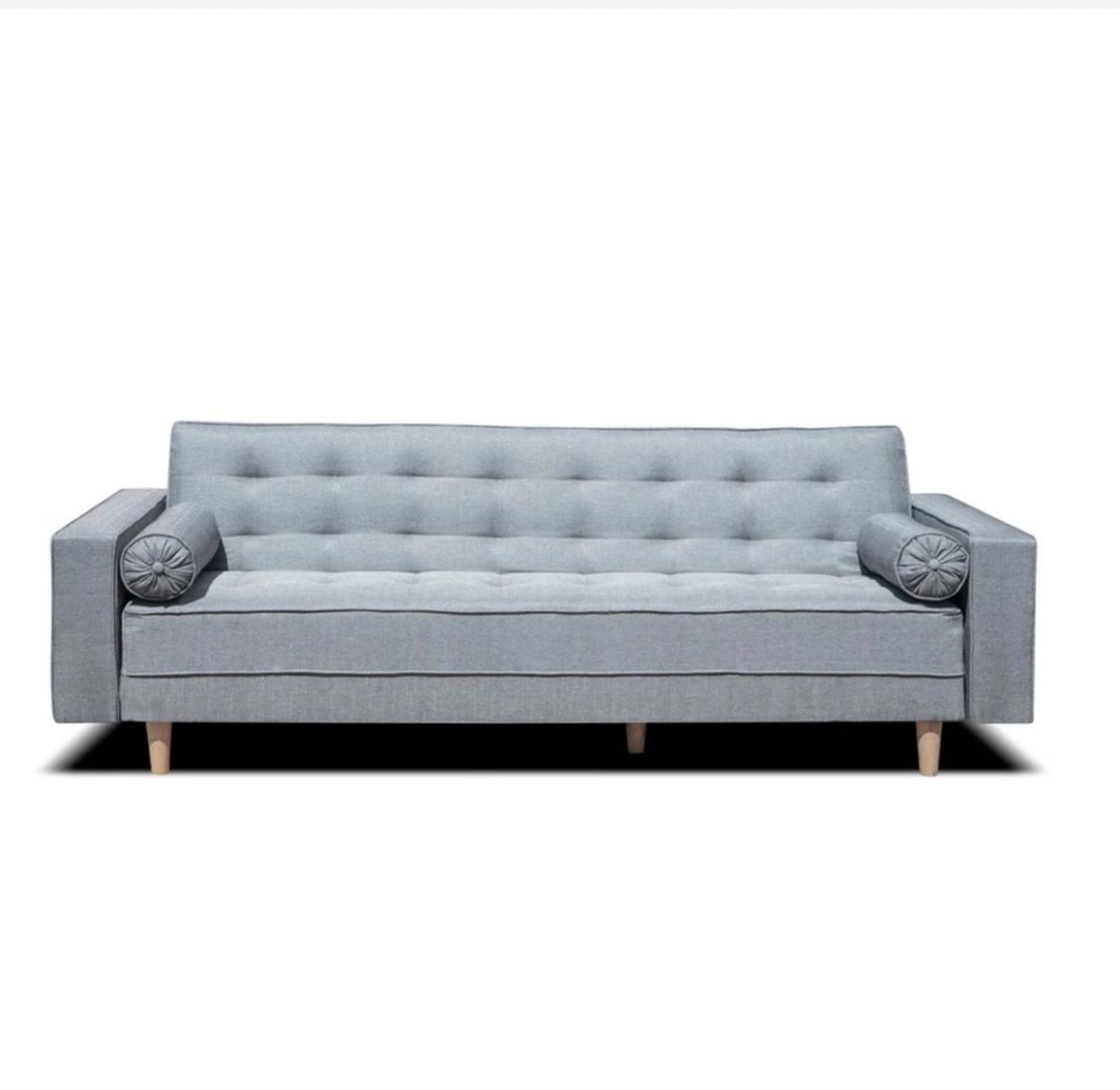 IG Furn-  Lottie Velvet Sleeper Couch Grey