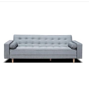 IG Furn-  Lottie Velvet Sleeper Couch Grey
