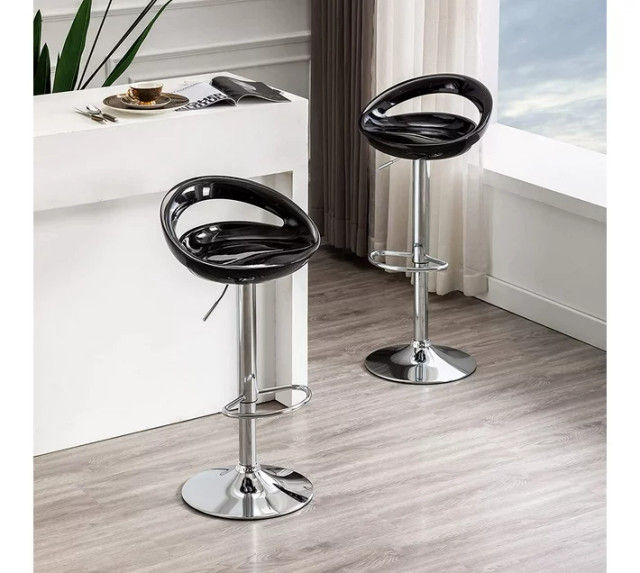 CozyCraft - Round Acrylic Bar Chair - Set of 2