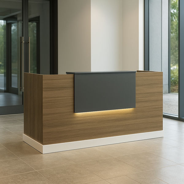 KC FURN - 1,8m Duke Modern Reception Desk with LED Lights