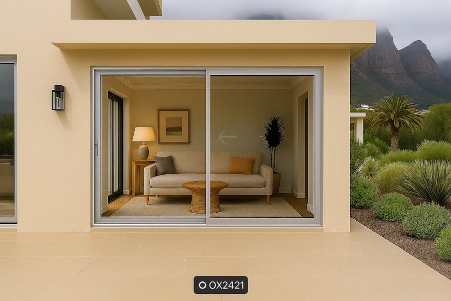 Kenzo - OX2421S - Aluminium Single Sliding Door 2.4mx2.1m Silver