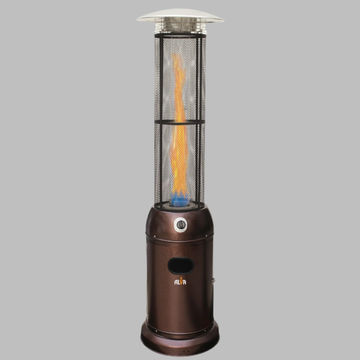 Gas Patio Heater Circular Glass Tube Style Hammertone