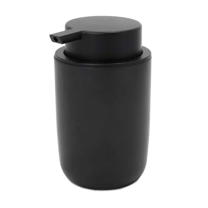 Woodly Soap Dispenser, Black, Plastic