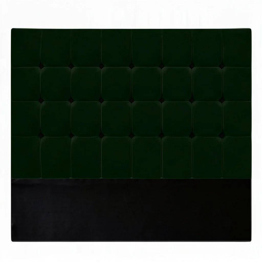 Nu Dekor - Benned Button Velvet Headboard - Queen - Dak Green