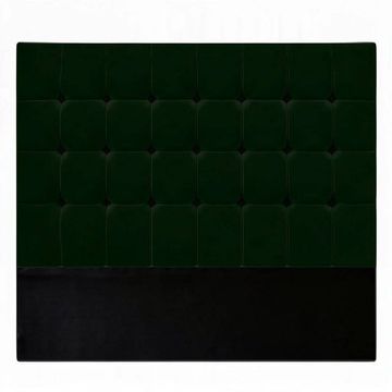 Nu Dekor - Benned Button Velvet Headboard - Queen - Dak Green