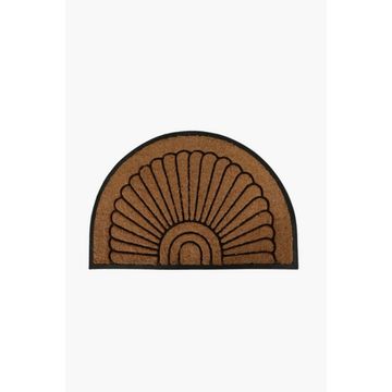 Cut Out Coir & Rubber Half Moon Door Mat – 6090 cm Durable Non-Slip Entrance Mat