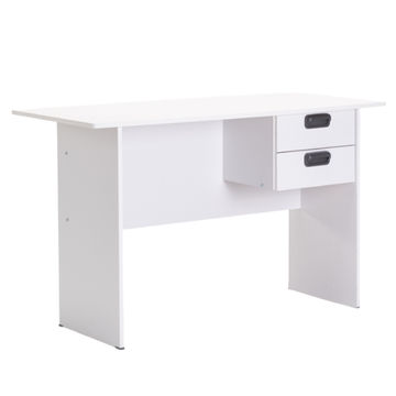 120 2 DRAWER DESK - White