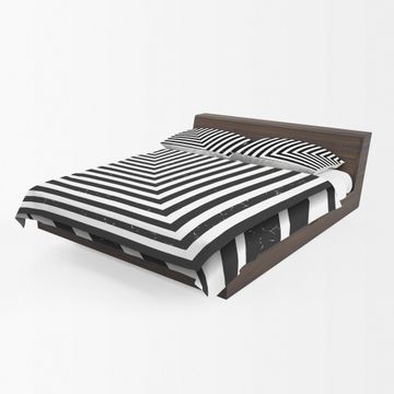 Geometric Black and White Duvet Cover Set Double