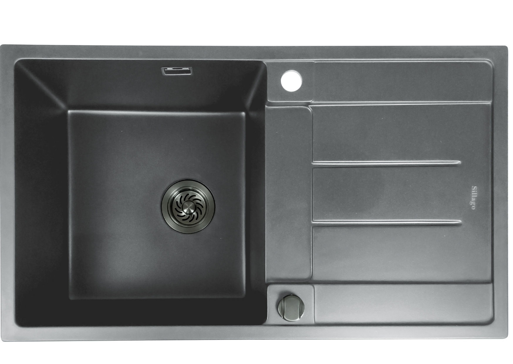 Alva Large Bowl Quartz Kitchen Sinks Grey - Gun Metal Grey