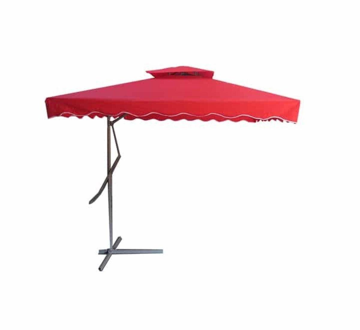 WaveShade Cantilever Patio Umbrella-Red