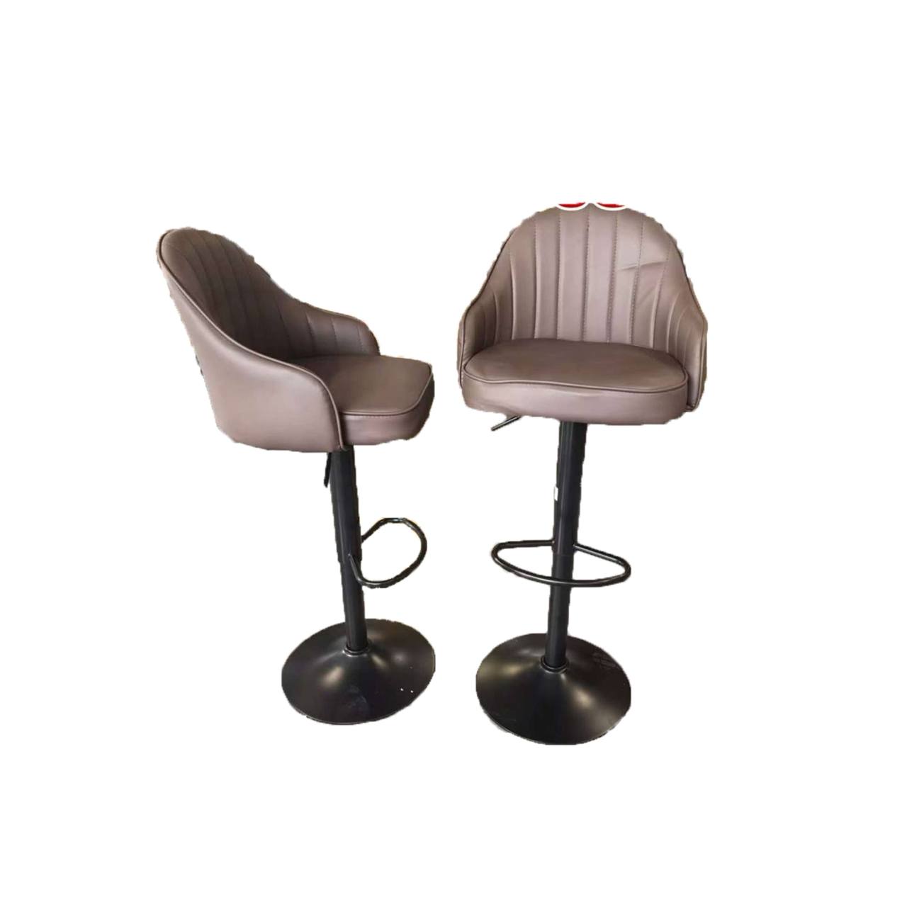 Leather Modern Bar Stools with Adjustable height × 5 chairs