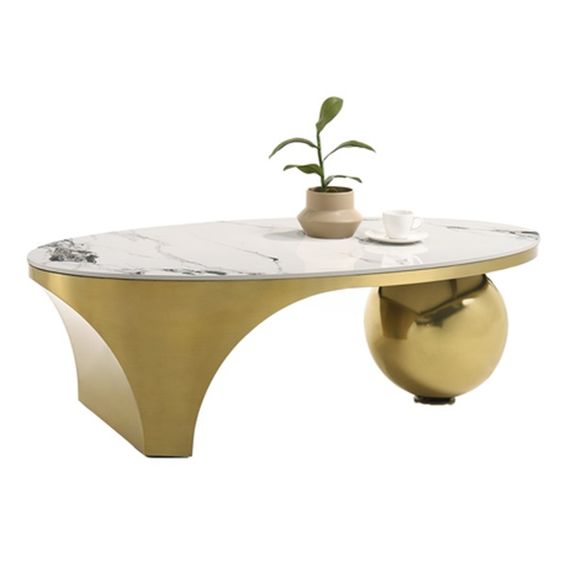Ovala Marble Top Coffee Table