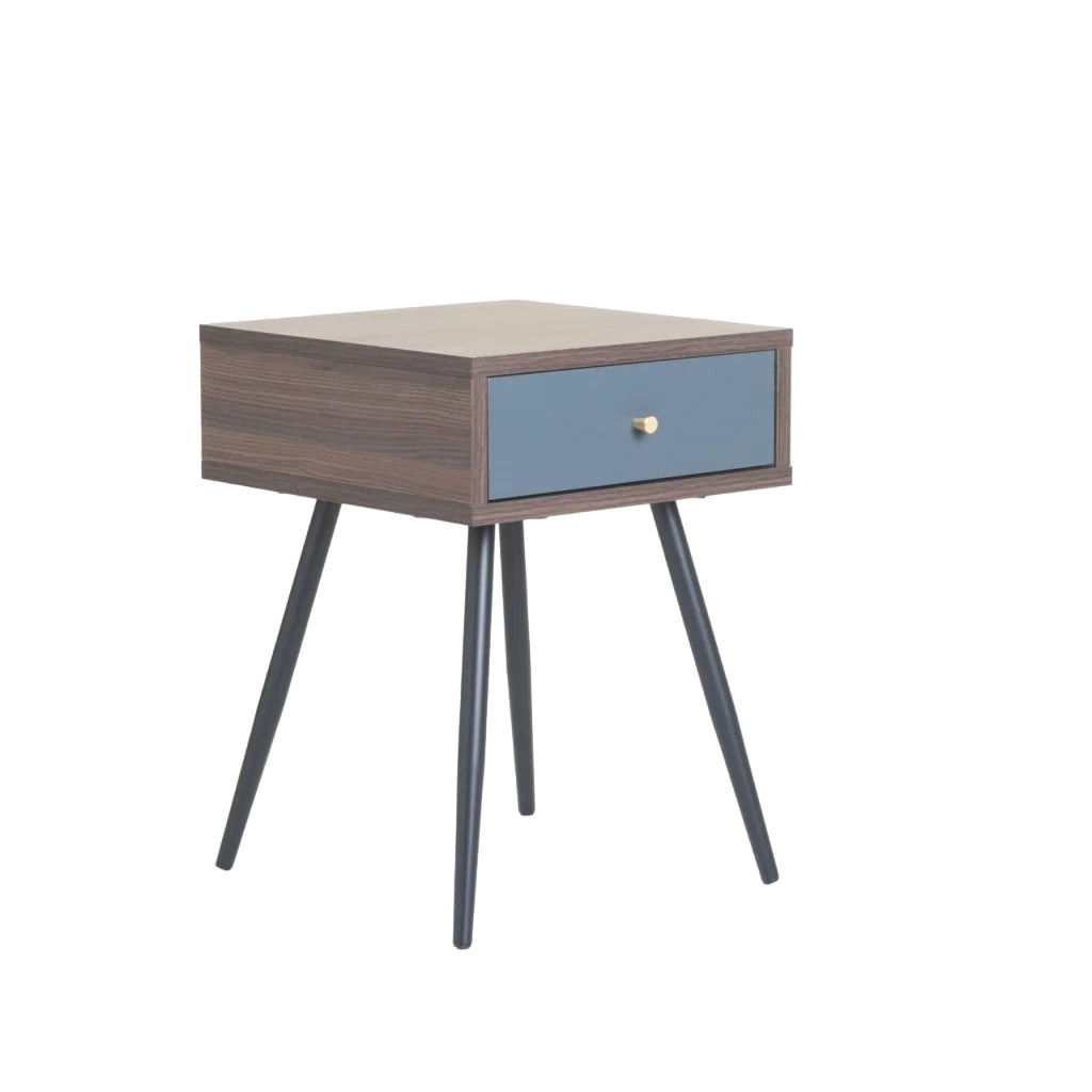 Vividitto - Puttini 1 Drawer Pedestal - Brown / Grey