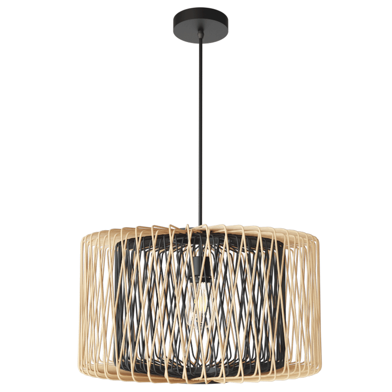 Metal and Bamboo Pendant