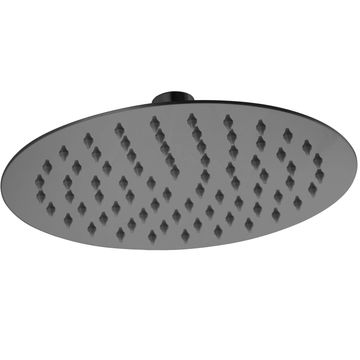 Devario Premio Shower Head Round 250mm s/s - Gun Metal Grey