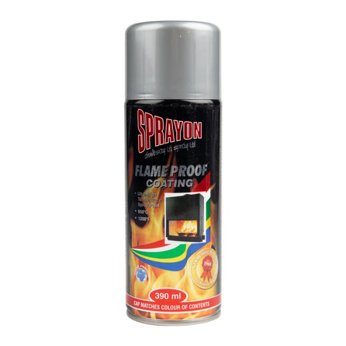 Bulk Pack x 2 Sprayon Spray Paint 390ml Ultra High Temp Silver